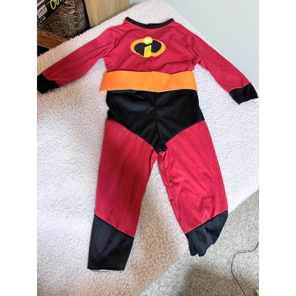 Disney Pixar The Incredibles Costume Jumpsuit Disguise Red Black Toddler Size 2T